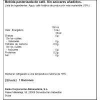 Caffe només sense sucre afegit KAIKU, got 230 ml