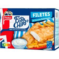 Filete de pescado rebozado Fish&Chips FINDUS, caja 240 g