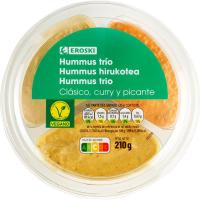 Hummus trio EROSKI, terrina 210 g