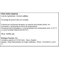 Vino Tinto Reserva D.O. Rioja FAUSTINO V, botella 75 cl