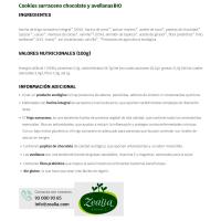 Cookies de fajol, xocolata i avellanes eco ZEALIA, 130 g