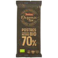 Xocolata cobertura postres 70% cacau Bio TORRAS, rajola 170 g