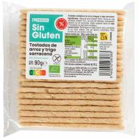 Torrada d'arròs integral i blat negre EROSKI, 90 g