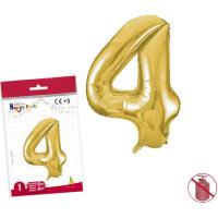 Globo metalizado color oro 40 cm nº4, GLOBOLANDIA, 1 ud