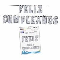 Guirnalda feliz cumpleaños 2,5 metros, GLOBOLANDIA, 1 ud