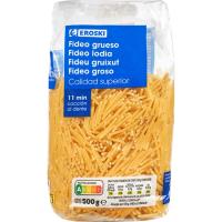 Fideo grueso EROSKI, paquete 500 g