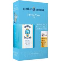 Ginebra BOMBAI Sapphire, 70 cl+Tonica FEVER TREE