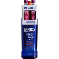 Ginebra LARIOS 12, botella 70 cl+Miniaturas