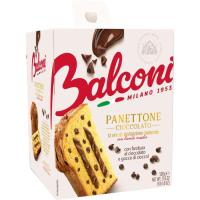 Panettone de crema de chocolate con gotas BALCONI, caja 500 g