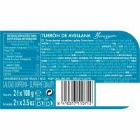 Turrón de avellana Bonissim 1880, tableta 200 g