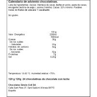 Calendario de Adviento Caga Tió SIMON COLL, 1 ud, 120 g