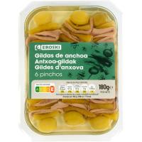 Gildas d'anxova Eroski, 6 u safata 180 g
