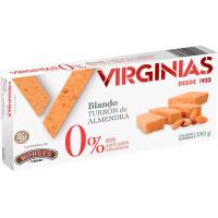 Turrón blando 0% sin azúcares añadidos VIRGINIAS, caja 150 g