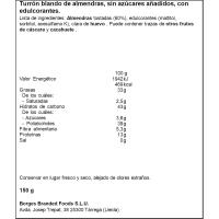 Turrón blando 0% sin azúcares añadidos VIRGINIAS, caja 150 g