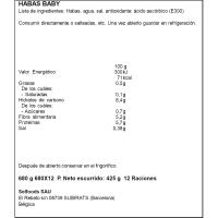 Faves baby ARANCA, flascó 680 g