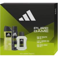 Edt Pure Game+esprai corporal+gel dutxa ADIDAS, set 1 u.