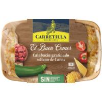 Carabasseta gratinada farcida de carn CARRETILLA, safata 350 g
