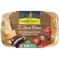Albergínia gratinada farcit de carn CARRETILLA, safata 350 g