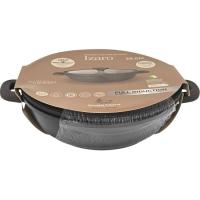 Casserola baixa, alumini fos, rosteixes silicona, tapa de vidre IZARO, Ø28 cm