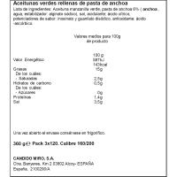 Olives farcides gran selecció SERPIS, pack 3x120 g