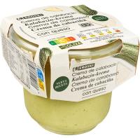 Crema de calabacín y queso EROSKI, tarro 350 ml