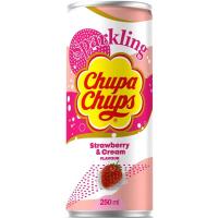 Refresco sabor fresa-nata CHUPA CHUPS, lata 25 cl