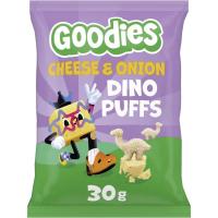 Snack dino puff GOODIES, bolsa 30 g