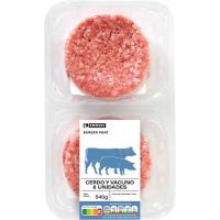 Hamburguesa mixta EROSKI, 6 uds, bandeja 540 g Hamburguesa mixta EROSKI, 6 uds, bandeja 540 g