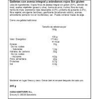 Galleta de arándanos SANTIVERI TRIPLE ZERO, paquete 190 g