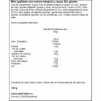 Galleta sabor cacao Jungla SANTIVERI TRIPLE ZERO, bolsa 120 g