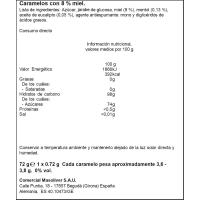 Caramelos con mentol refrescante miel VICKS, bolsa 72 g