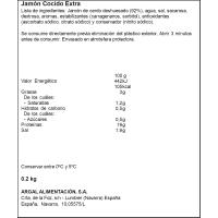 Jamón cocido XXL BONNATUR ARGAL, lonchas enteras, sobre 200 g