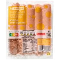 Salchicha con queso EROSKI, sobre 200 g Salchicha con queso EROSKI, sobre 200 g