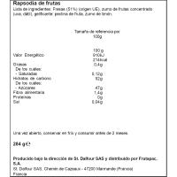 Rapsodia de frutas, fresa ST.DALFOUR, frasco 284 g Rapsodia de frutas, fresa ST.DALFOUR, frasco 284 g