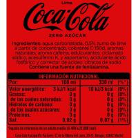 Refresco de cola sin azúcar sabor lima COCA COLA, lata 33 cl Refresco de cola sin azúcar sabor lima COCA COLA, lata 33 cl