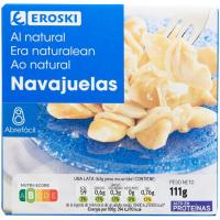 Navajuela al natural mediana 8/14 piezas EROSKI, lata 63 g