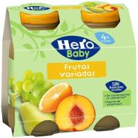Zumo de frutas desde 4º mes HERO, pack 2x130 ml