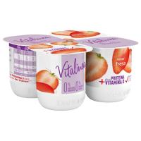 Yogur desnatado de fresa DANONE VITALINEA, pack 4x120 g