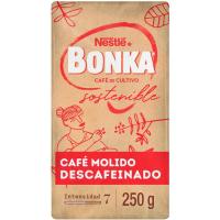 Café molido natural descafeinado BONKA, paquete 250 g