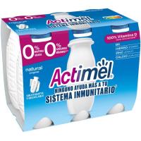 Iogurt per a beure natural 0% ACTIMEL, pack 6x100 ml