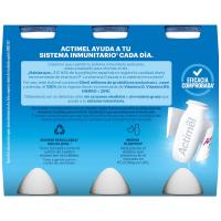 Iogurt per a beure natural 0% ACTIMEL, pack 6x100 ml