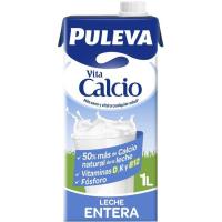 Llet sencera calci PULEVA, brik 1 litre