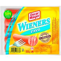 Salsitxes de pit d'indiot OSCAR MAYER TOT AVE, sobre 200 g