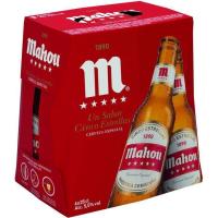 Cervesa MAHOU 5 Estrelles, pack botellín 6x25 cl
