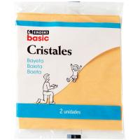 Baieta neta cristalls 35x40 EROSKI basic, pack 2 u