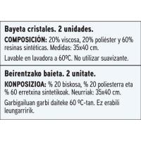 Baieta neta cristalls 35x40 EROSKI basic, pack 2 u