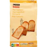 Pa torrat EROSKI basic, 30 llesques, paquet 270 g