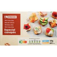 Mini biscottes EROSKI, caja 120 g