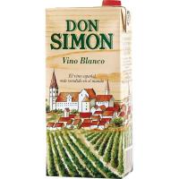 Vino Blanco de mesa DON SIMÓN, brik 1 litro