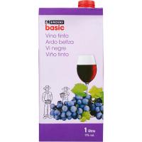 Vi negre EROSKI basic, brik 1 litre